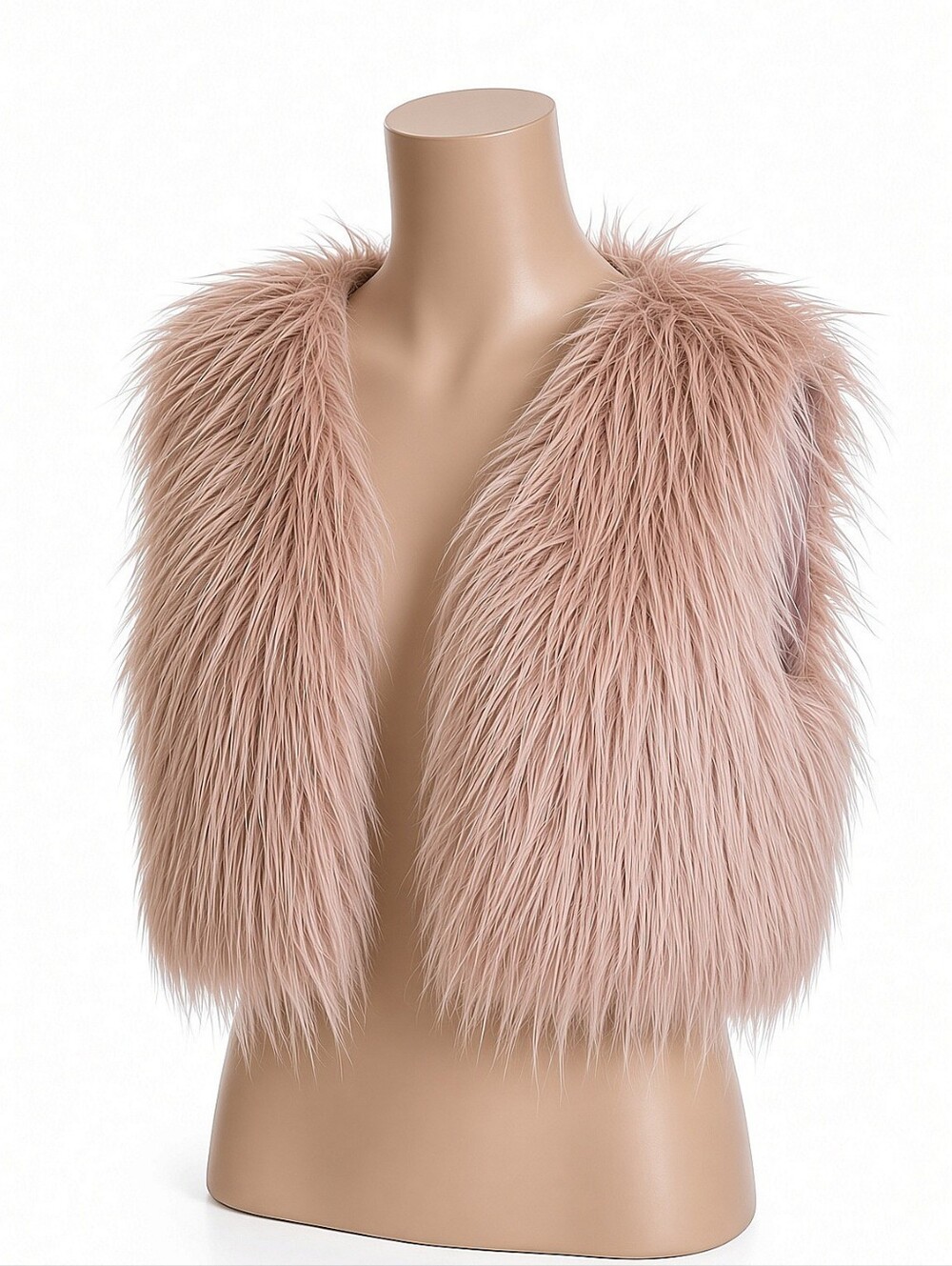NWT! Nite Out Pink Faux Fur Vest